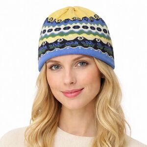 Isis 100% wool fairisle hat with liner